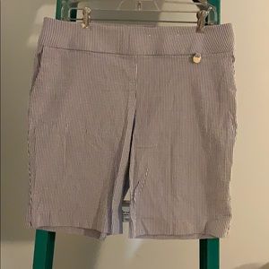 Blue Seersucker Shorts